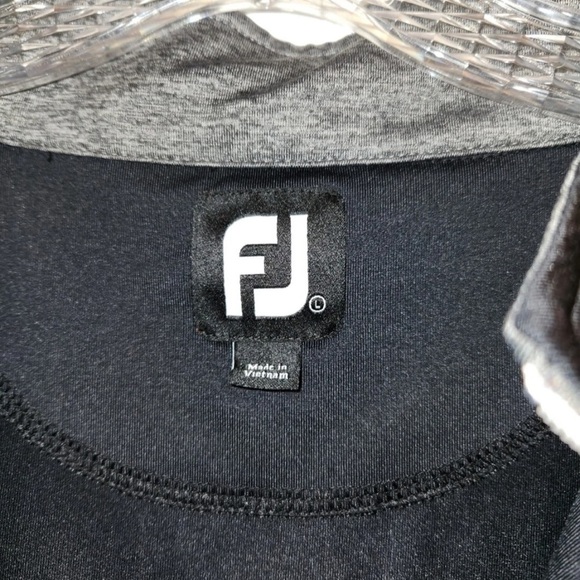 FootJoy FJ Golf Vest Mens Large Sleeveless Black 1/4 Zip Pullover Outerwear - Picture 2 of 6